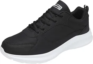 Mens Shoes Casual Fashion Large Size Leather Solid Color Lace Up Casual Shoes Running Big Sneaker Slippers Men