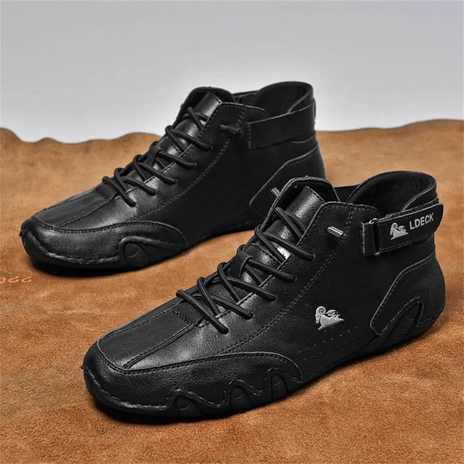 Mens Shoes High Top Lace Up Hook Loop Sport Shoes Casual Mens Plus Size Ankle Boots Top Casual Sneaker