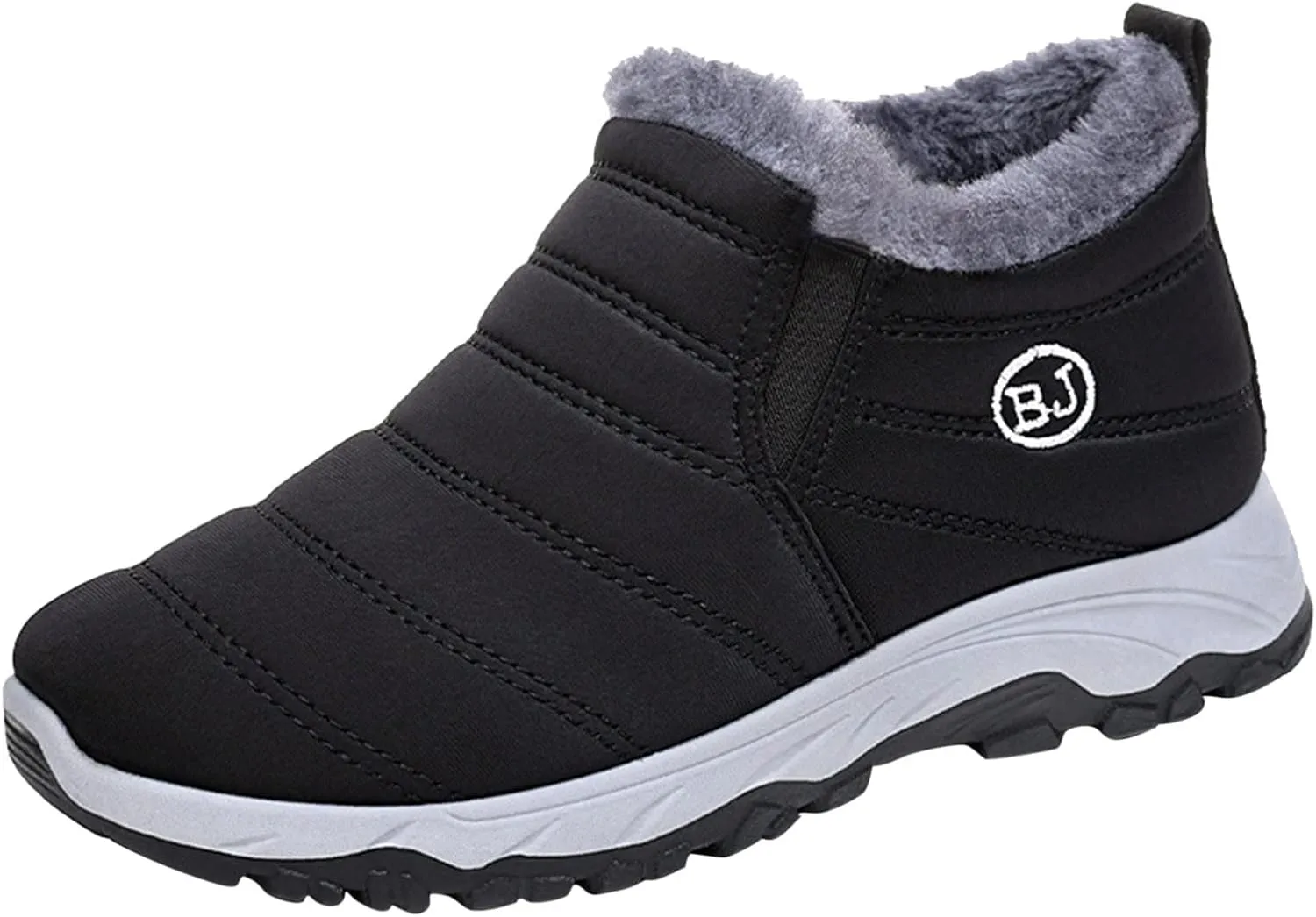 Men's Snow Boots Warm Furry Lined Footwear Waterproof Outdoor Comfort Winter Boots Non-slip Lace Up Ankle Boots for Cold Weather Hiking Walking Boots