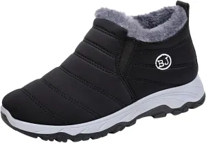 Men's Snow Boots Warm Furry Lined Footwear Waterproof Outdoor Comfort Winter Boots Non-slip Lace Up Ankle Boots for Cold Weather Hiking Walking Boots