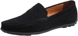Men's Suede Loafers ?C Classic Loafer with Round Toe, Stitching Details, Flexible, Comfortable, and Slip-On Design for Prom and Casual Wear