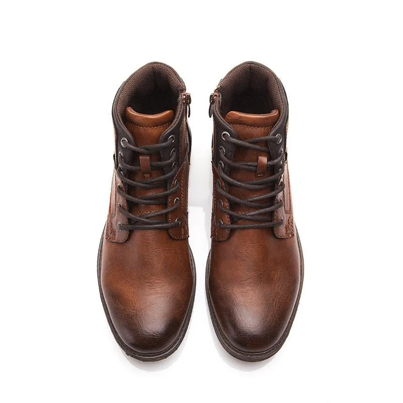 Men's Vintage Style Fashion High-Cut Lace-up Warm Autumn/Winter Boots