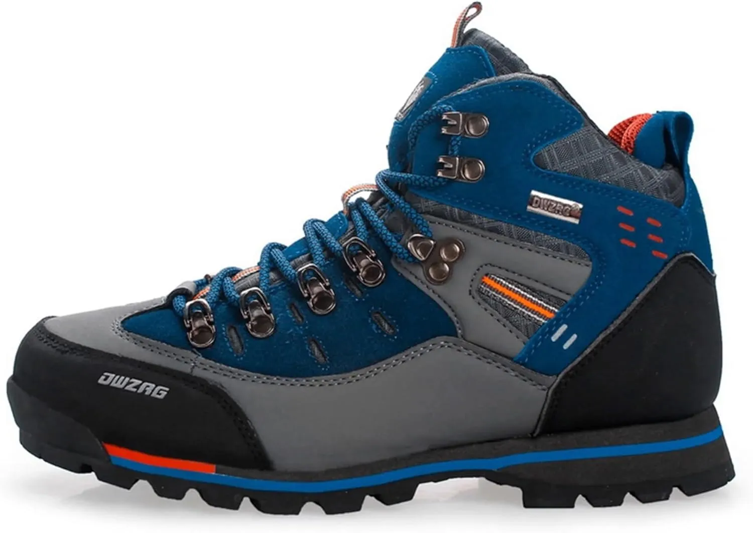 Men's Waterproof Leather mid Hiking Boots Outdoor Non-Slip Lightweight Trekking Sneakers