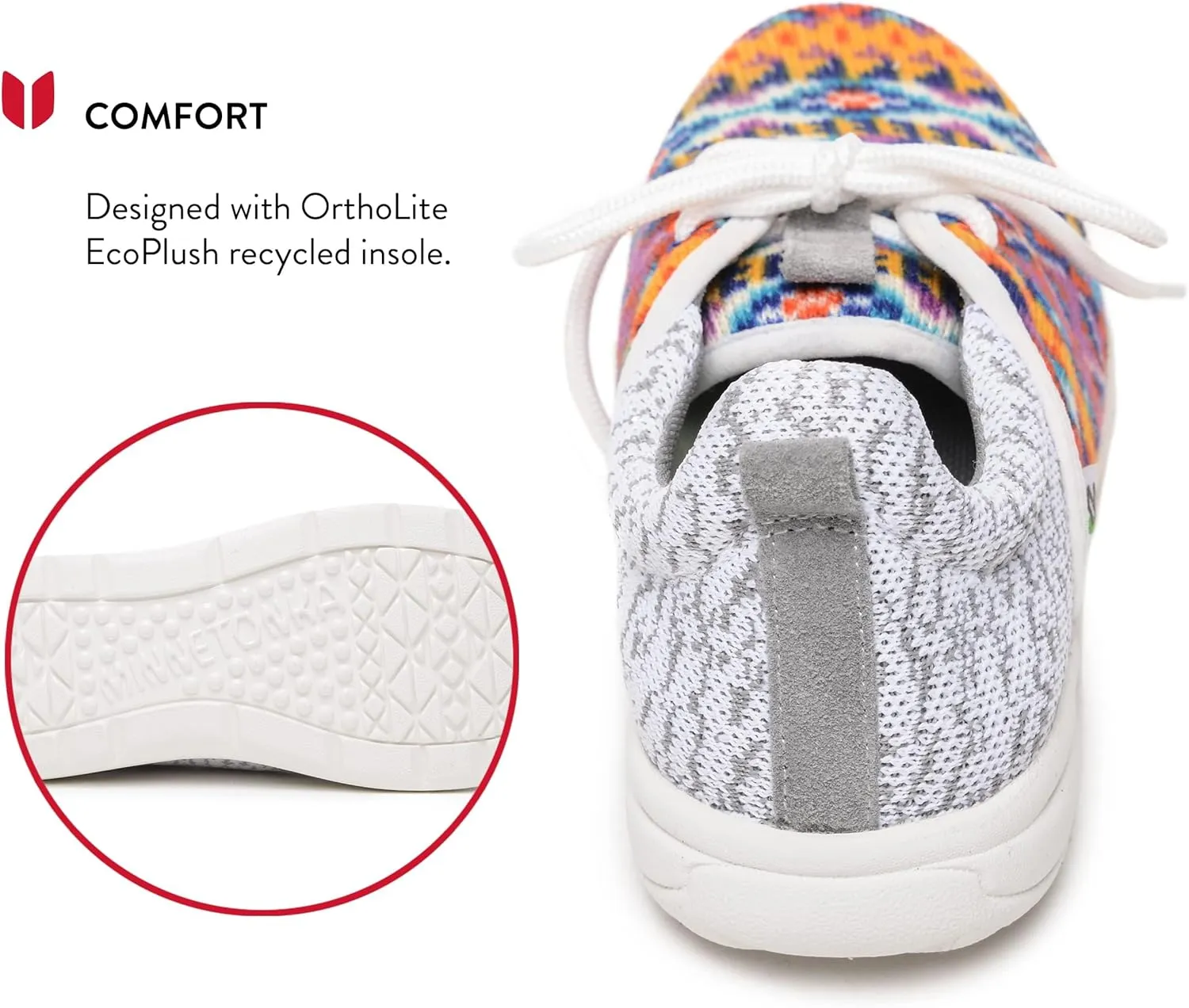 Minnetonka Women??s Ecowise Anew-Knit Casual Sneakers