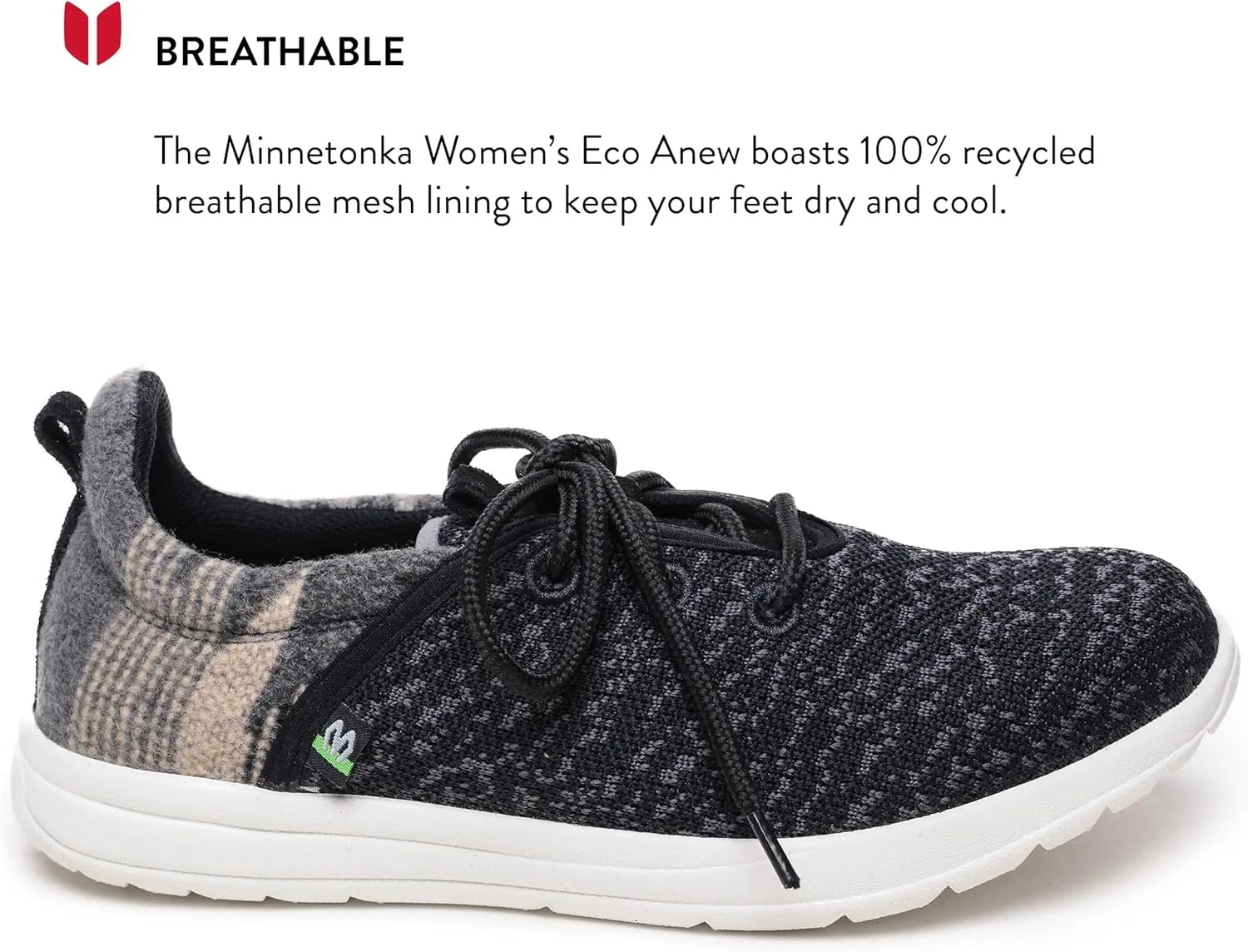 Minnetonka Women??s Ecowise Anew-Knit Casual Sneakers