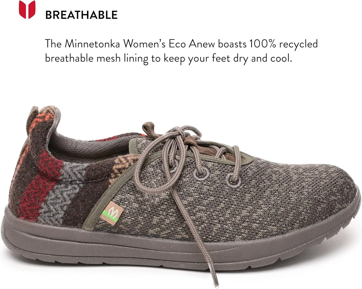 Minnetonka Women??s Ecowise Anew-Knit Casual Sneakers