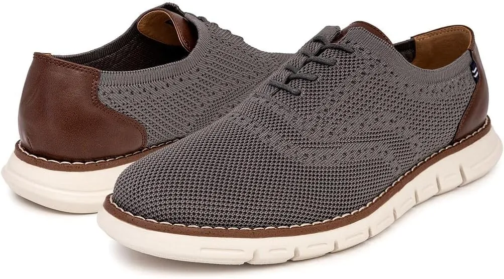 Nautica Men's Knit Dress Oxford Dress Sneakers: Breathable, Stylish, Lightweight & Comfortable - Ideal for Business or Walking
