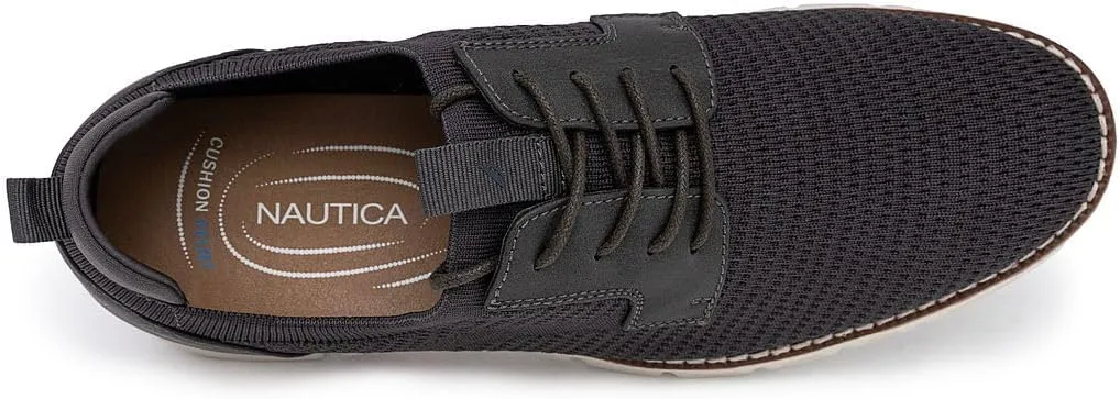 Nautica Men's Knit Dress Oxford Dress Sneakers: Breathable, Stylish, Lightweight & Comfortable - Ideal for Business or Walking