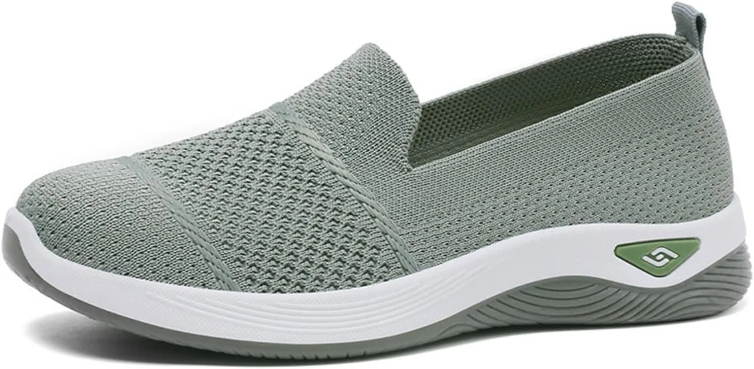 Orthopedic Shoes for Women Non-Slip Arch Support Slip on Shoes Go Walking Slip on Diabetic Foam Shoe Breathable Soft Comfort Wear Arch Support Sneakers Athletic Walking Sneaker