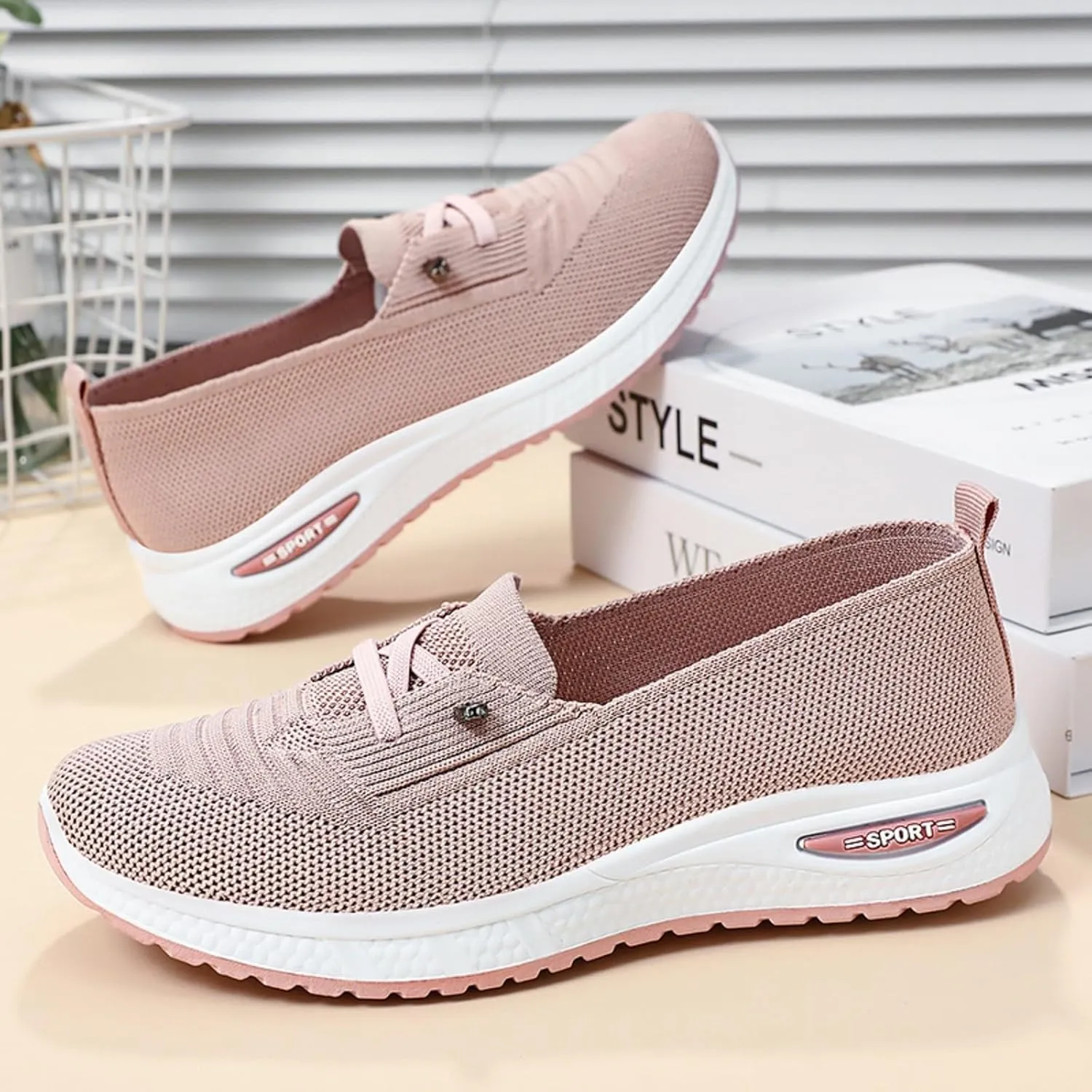 Orthopedic Shoes for Women, Womens Non-Slip Walking Sneakers Breathable Tennis Shoes Comfortable Arch Support Shoes
