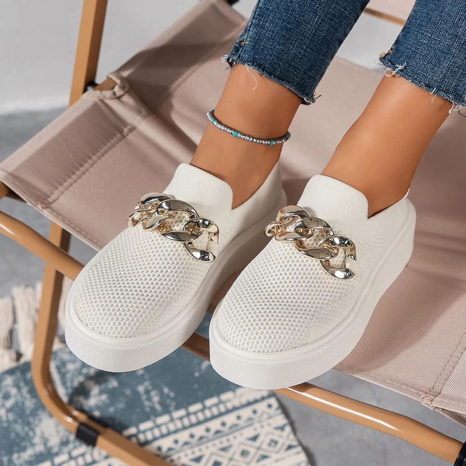 Orthopedic Sneakers Women s 2024 New Loafers Mesh Knit Walking Shoes Lightweight Non Slip Running Shoes Sneakers