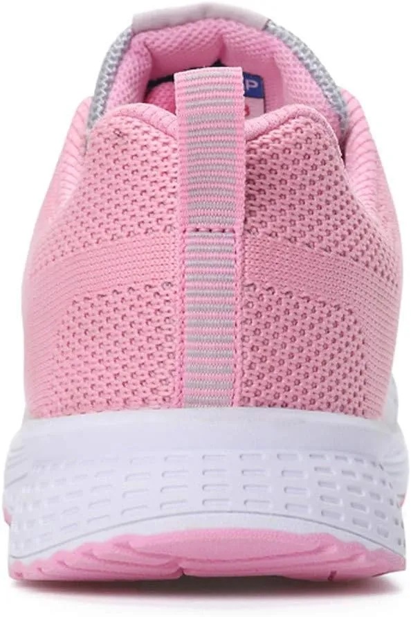 Orthopedic Tennis Shoes for Women Mesh Lace-Up Casual Sneakers Comfortable Non Slip Cushion Sneakers Wide Width Running Shoes