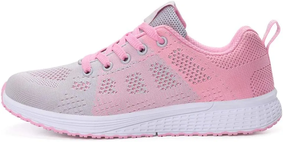 Orthopedic Tennis Shoes for Women Mesh Lace-Up Casual Sneakers Comfortable Non Slip Cushion Sneakers Wide Width Running Shoes