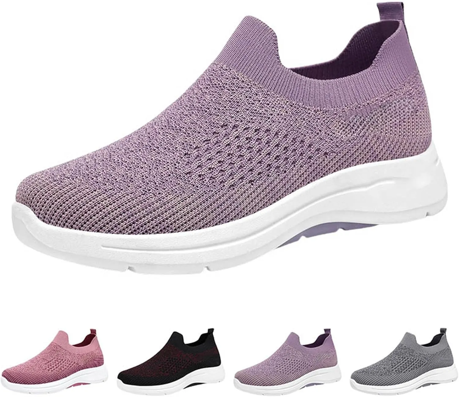 Orthopedic Walking Shoes for Women,2025 New Orthowalkway Womens Shoes,Woven Orthopedic Breathable Walking Sneaker Non-Slip Arch Support Slip on Shoes