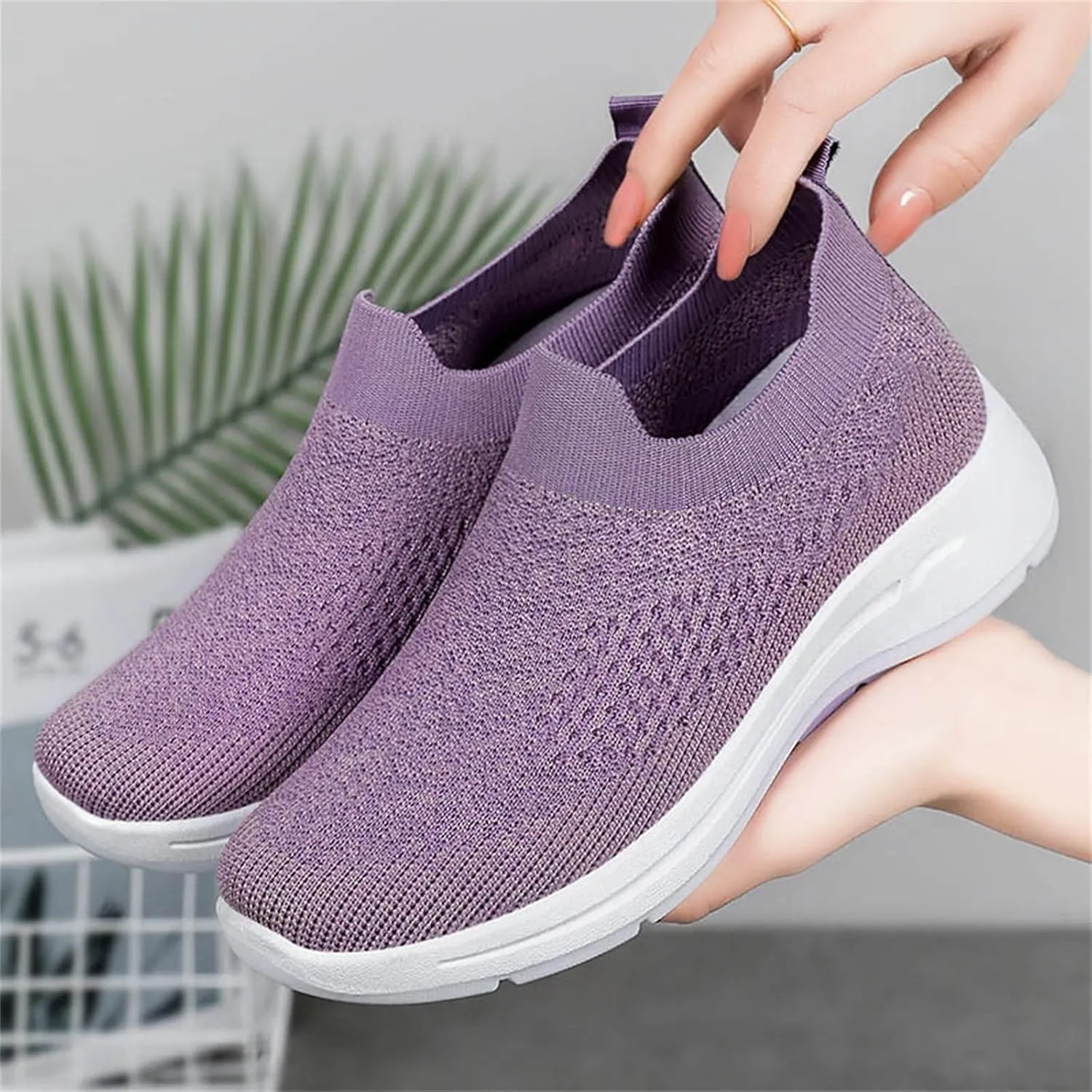 Orthopedic Walking Shoes for Women,2025 New Orthowalkway Womens Shoes,Woven Orthopedic Breathable Walking Sneaker Non-Slip Arch Support Slip on Shoes