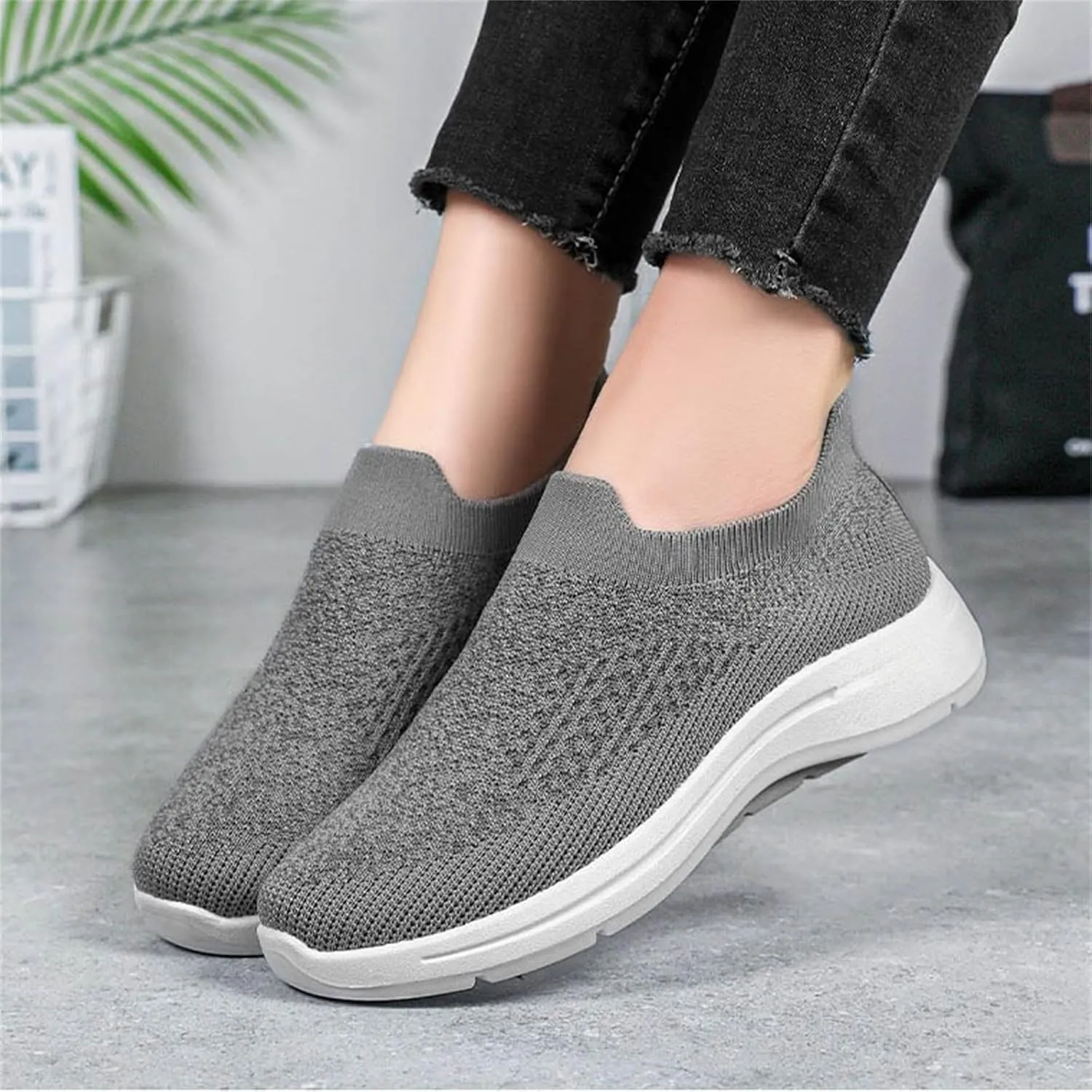 Orthopedic Walking Shoes for Women,2025 New Orthowalkway Womens Shoes,Woven Orthopedic Breathable Walking Sneaker Non-Slip Arch Support Slip on Shoes