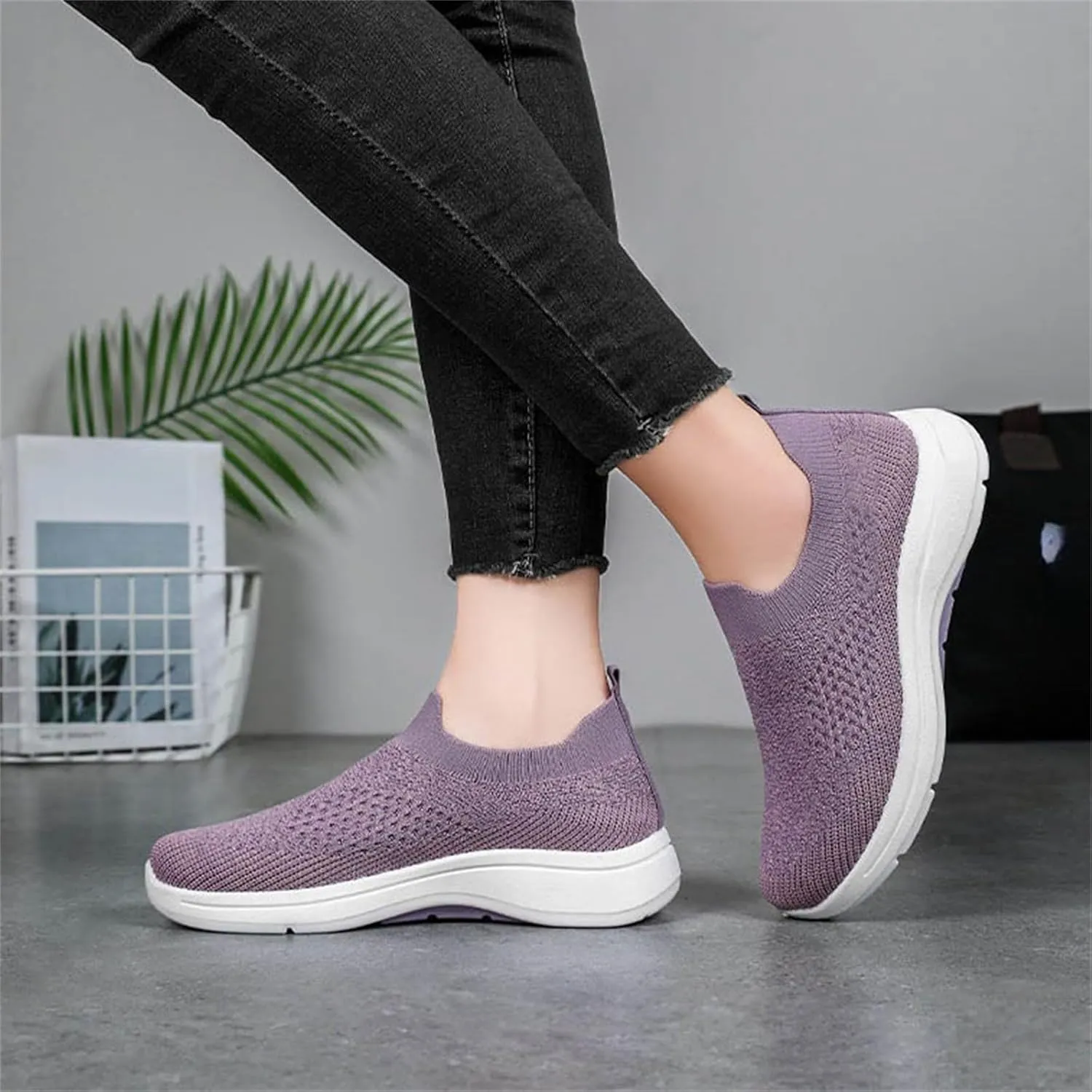 Orthopedic Walking Shoes for Women,2025 New Orthowalkway Womens Shoes,Woven Orthopedic Breathable Walking Sneaker Non-Slip Arch Support Slip on Shoes