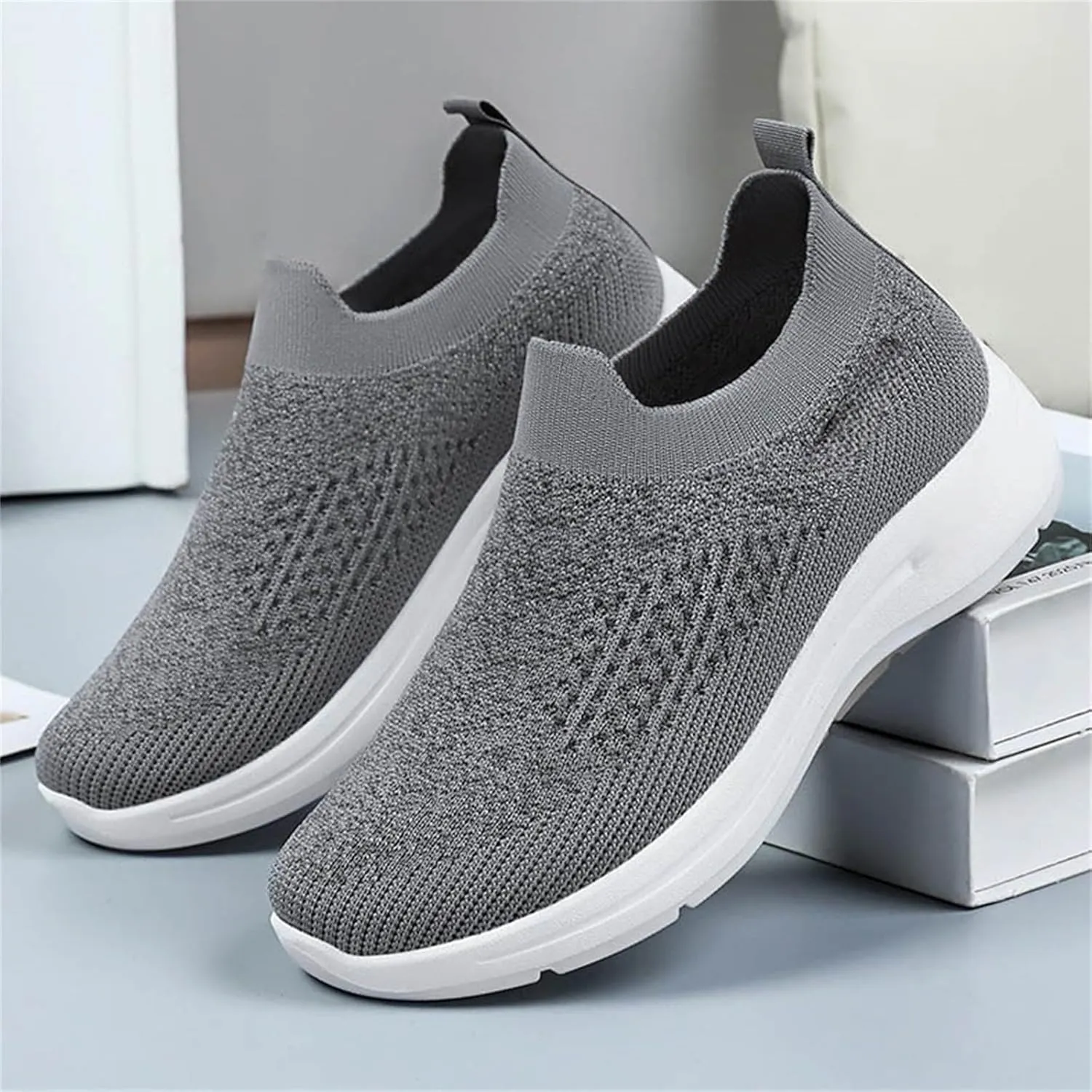 Orthopedic Walking Shoes for Women,2025 New Orthowalkway Womens Shoes,Woven Orthopedic Breathable Walking Sneaker Non-Slip Arch Support Slip on Shoes