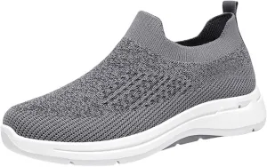 Orthopedic Walking Shoes for Women,2025 New Orthowalkway Womens Shoes,Woven Orthopedic Breathable Walking Sneaker Non-Slip Arch Support Slip on Shoes
