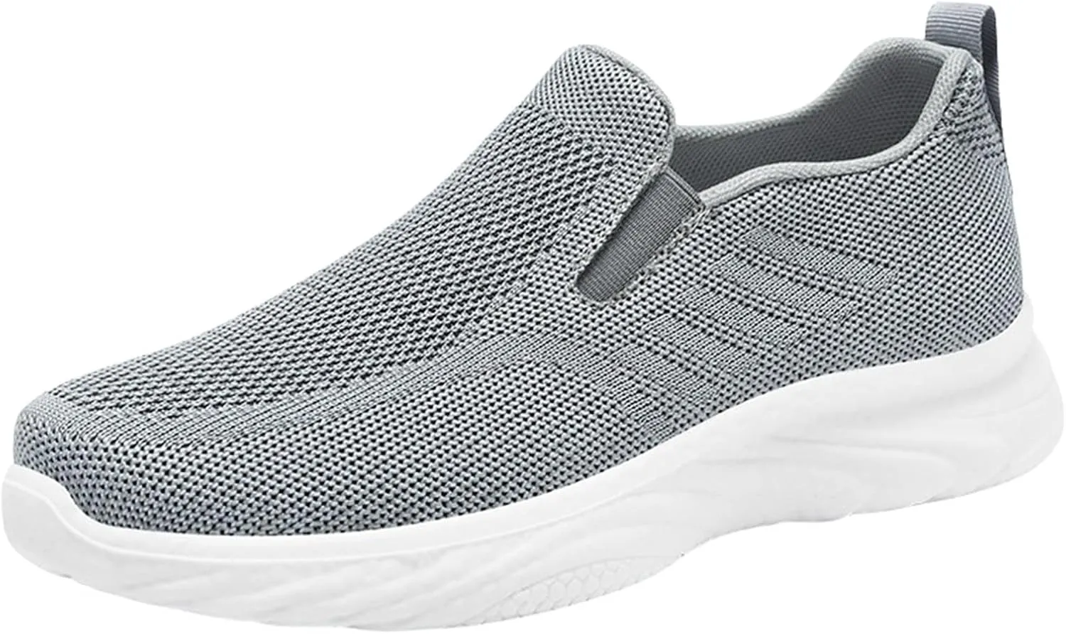 Orthopedic Woven Breathable Soft Slip On Arch Support Mesh Casual Running Shoes Wide Width Walking Sneaker