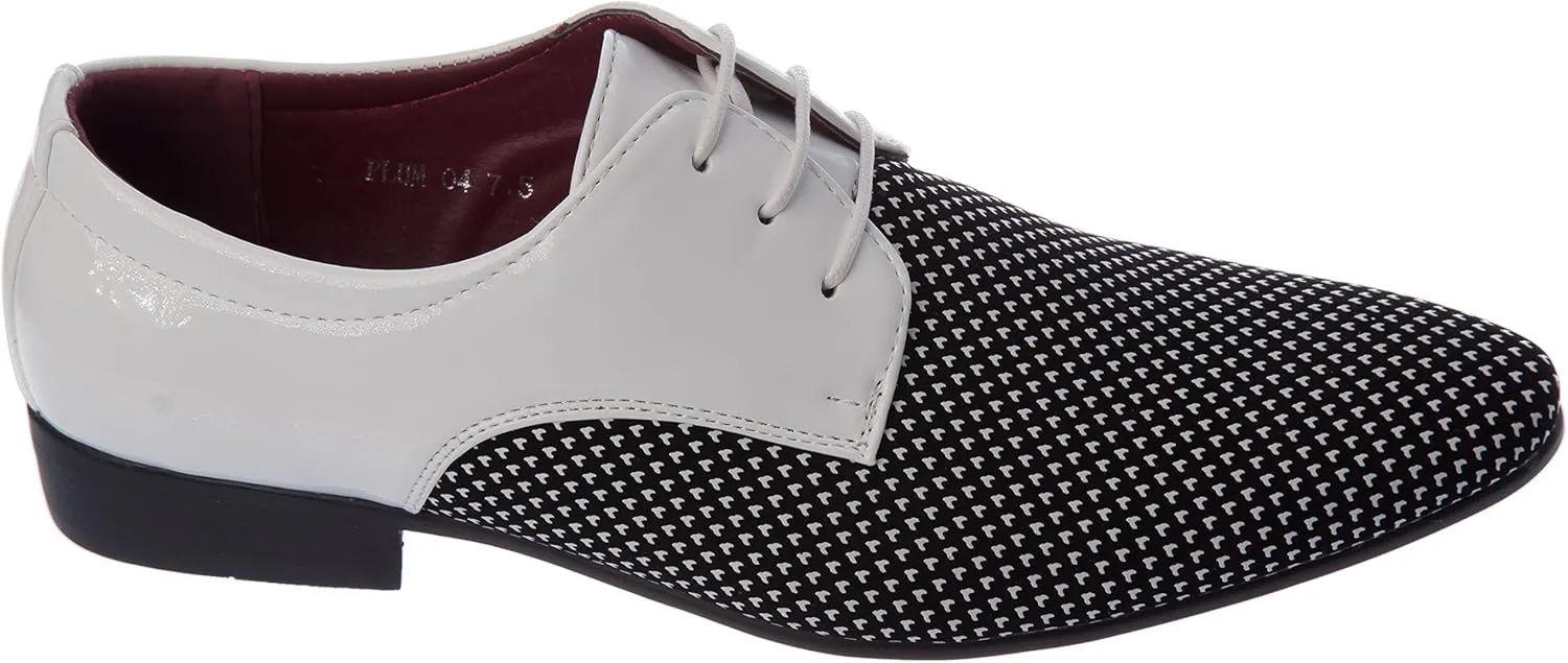 plum04 Mens Oxford Lace-Up Dress-Shoes