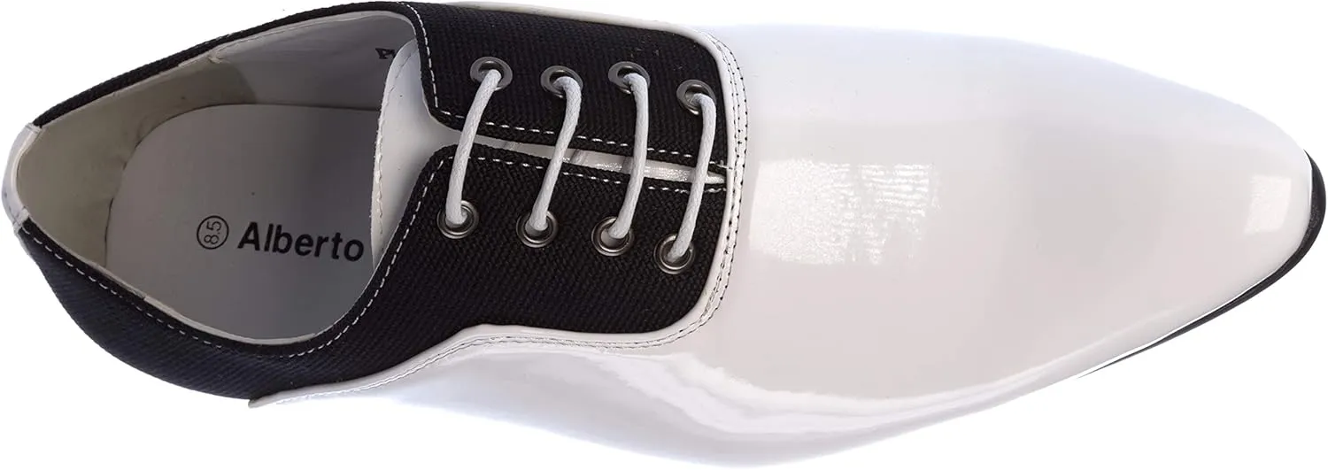 plum07 Mens Oxford Lace-Up Dress-Shoes