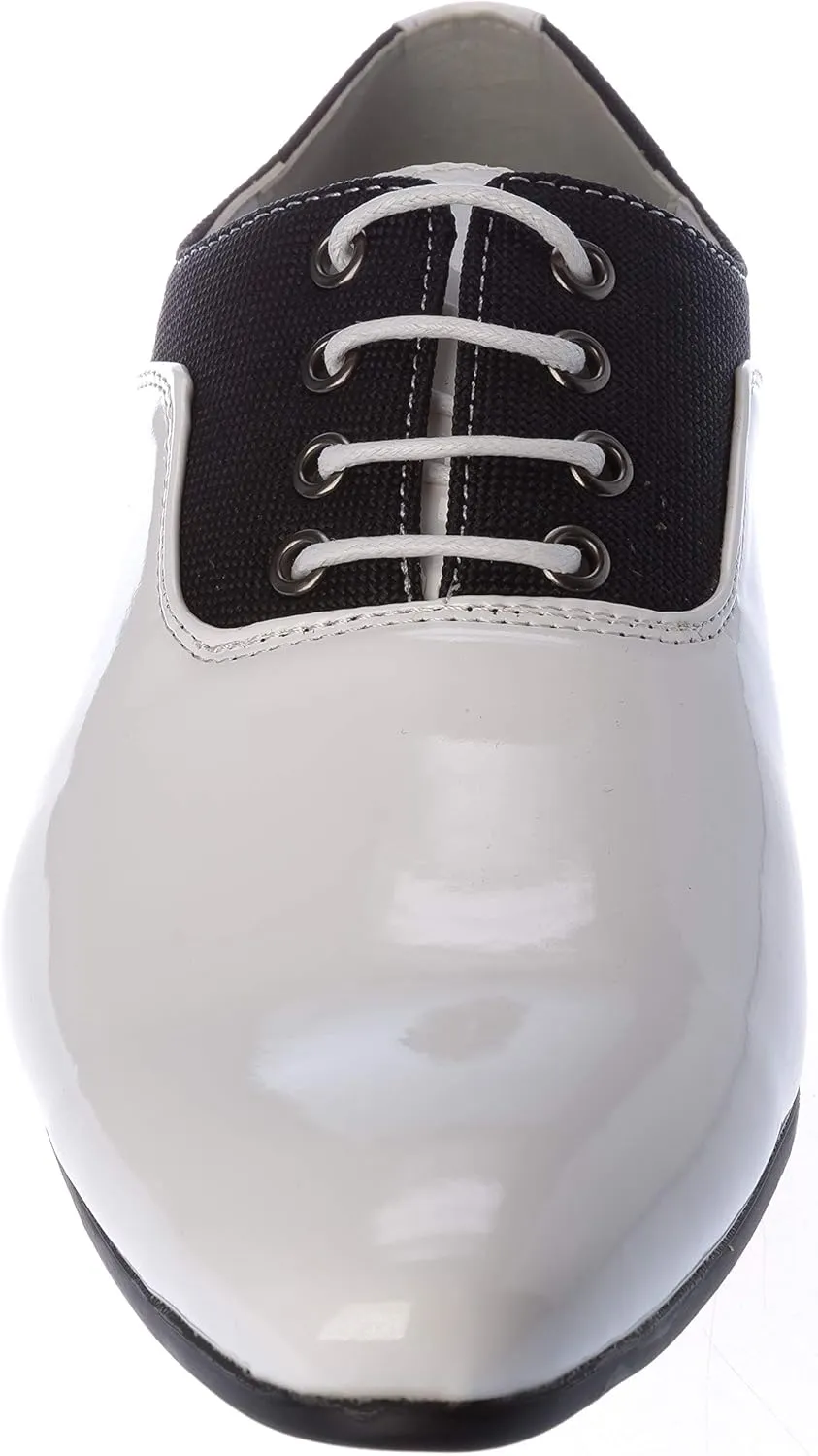plum07 Mens Oxford Lace-Up Dress-Shoes