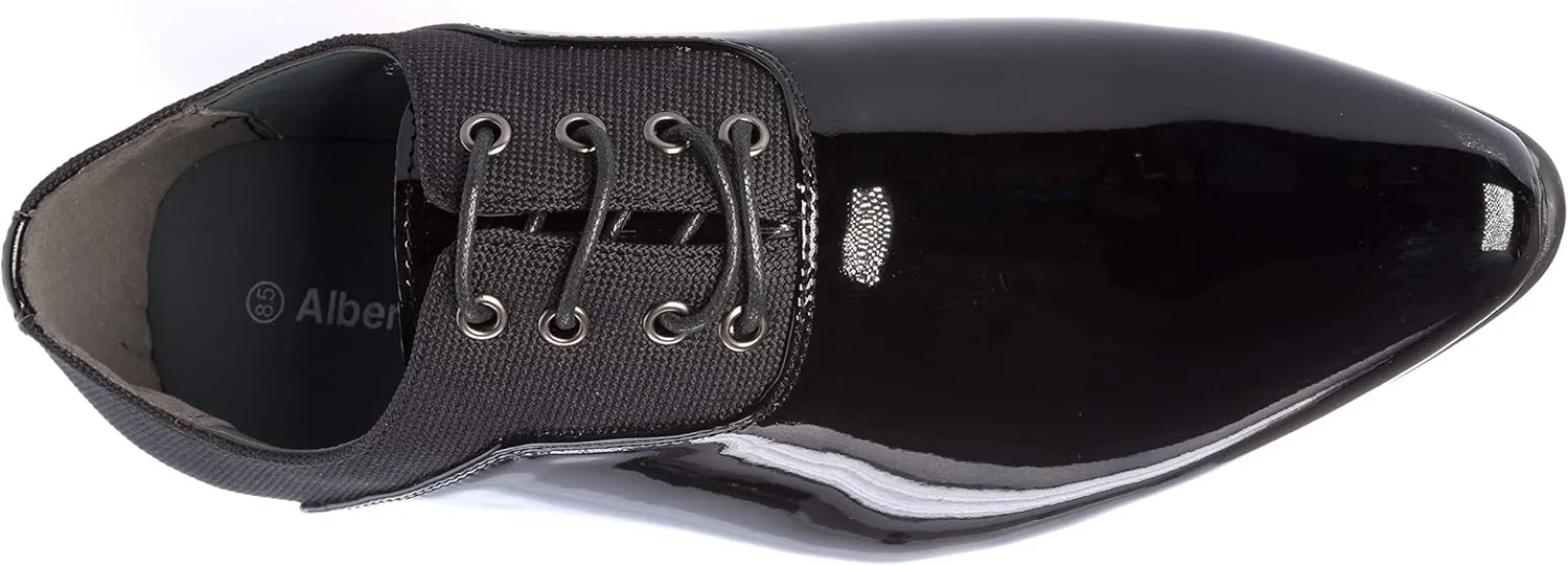 plum07 Mens Oxford Lace-Up Dress-Shoes