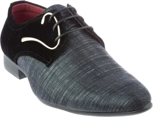 plum09 Mens Oxford Lace-Up Black Dress-Shoes Size 13