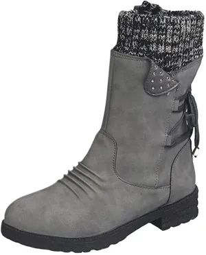 SBGMoSJ Winter Boots for Women Waterproof Snow Wide Calf Non Slip Winter Boots for Women Waterproof Snow Winter Boots for Women Waterproof Tall Zapatos Para La Nieve De Mujer Botas De Invierno