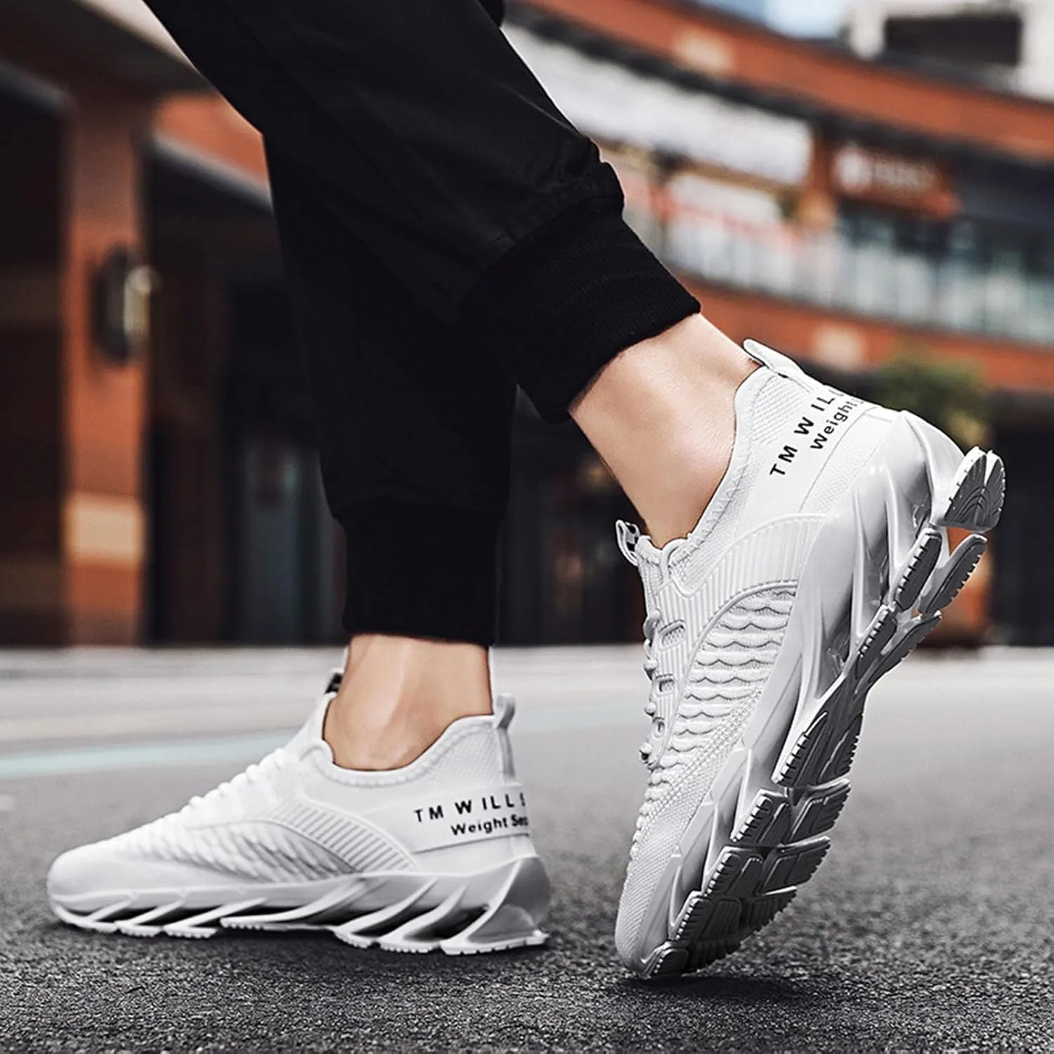 Sneakers Height Boosting Shoes for Men Walking Shoes Comfort Non Slip Breathable Knit Slip On Sneaker Laces for Men