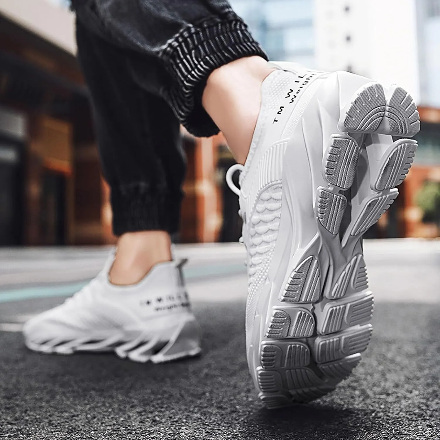 Sneakers Height Boosting Shoes for Men Walking Shoes Comfort Non Slip Breathable Knit Slip On Sneaker Laces for Men