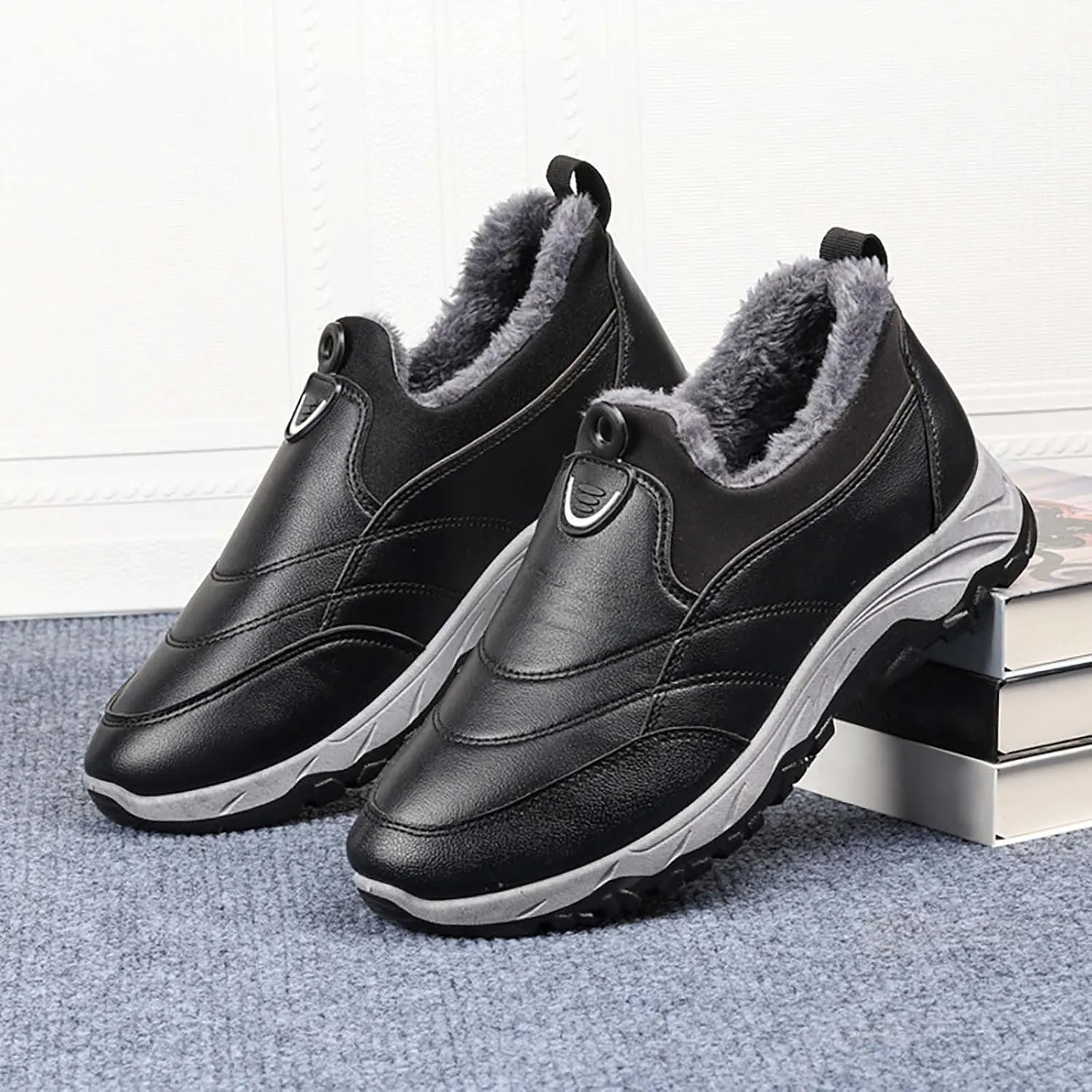 Snow Boots for Women Wide Leg Winter Boots Women Wide Width Slip On Boots for Women Winter Boots for Women 2024 Women's Snow Boots Wide Width Black of Friday Deals 2024