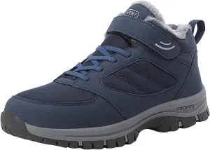 Snow Boots Men Warm Furry Lined Footwear Waterproof Outdoor Casual Winter Boots Non-slip Cold Weather Shoes Hiking Walking Boots