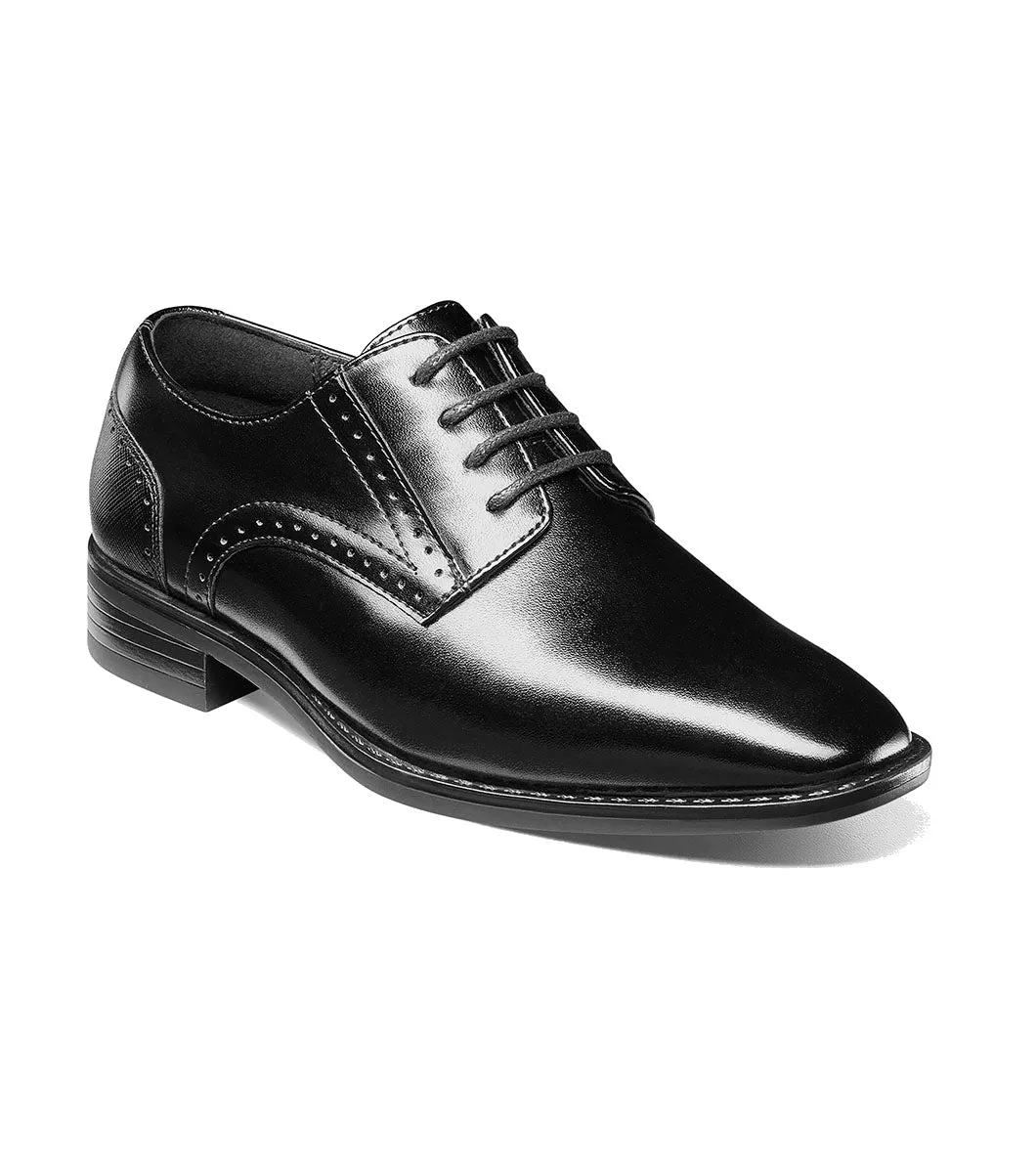Stacy Adams Boys Kalvin Plain Toe Oxford - Black