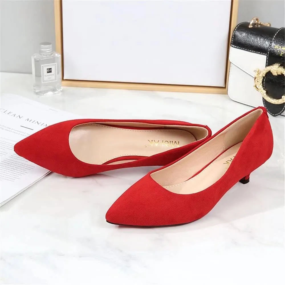Stunner Women's Classic Fashion Pointed Toe Low Heel Dress Pumps Shoes