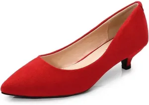 Stunner Women's Classic Fashion Pointed Toe Low Heel Dress Pumps Shoes