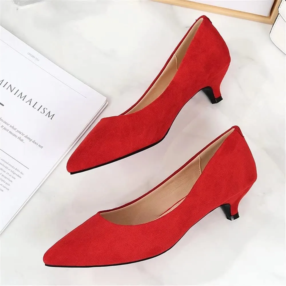 Stunner Women's Classic Fashion Pointed Toe Low Heel Dress Pumps Shoes