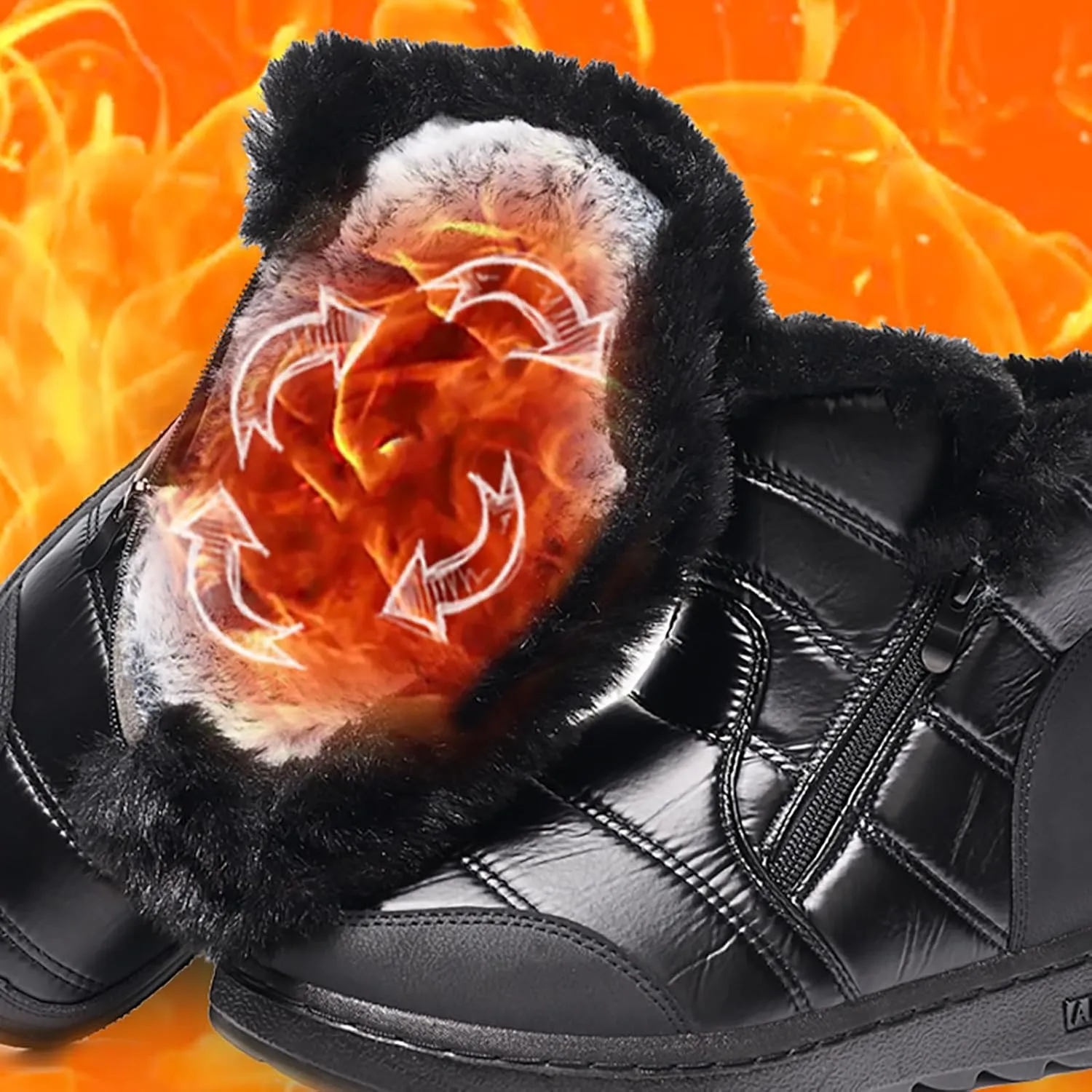 Teen Winter Boots Waterproof Snow Boots Fleece Sneaker Boots Platform Lightweight Hiking Boot Snow Boots for Teens