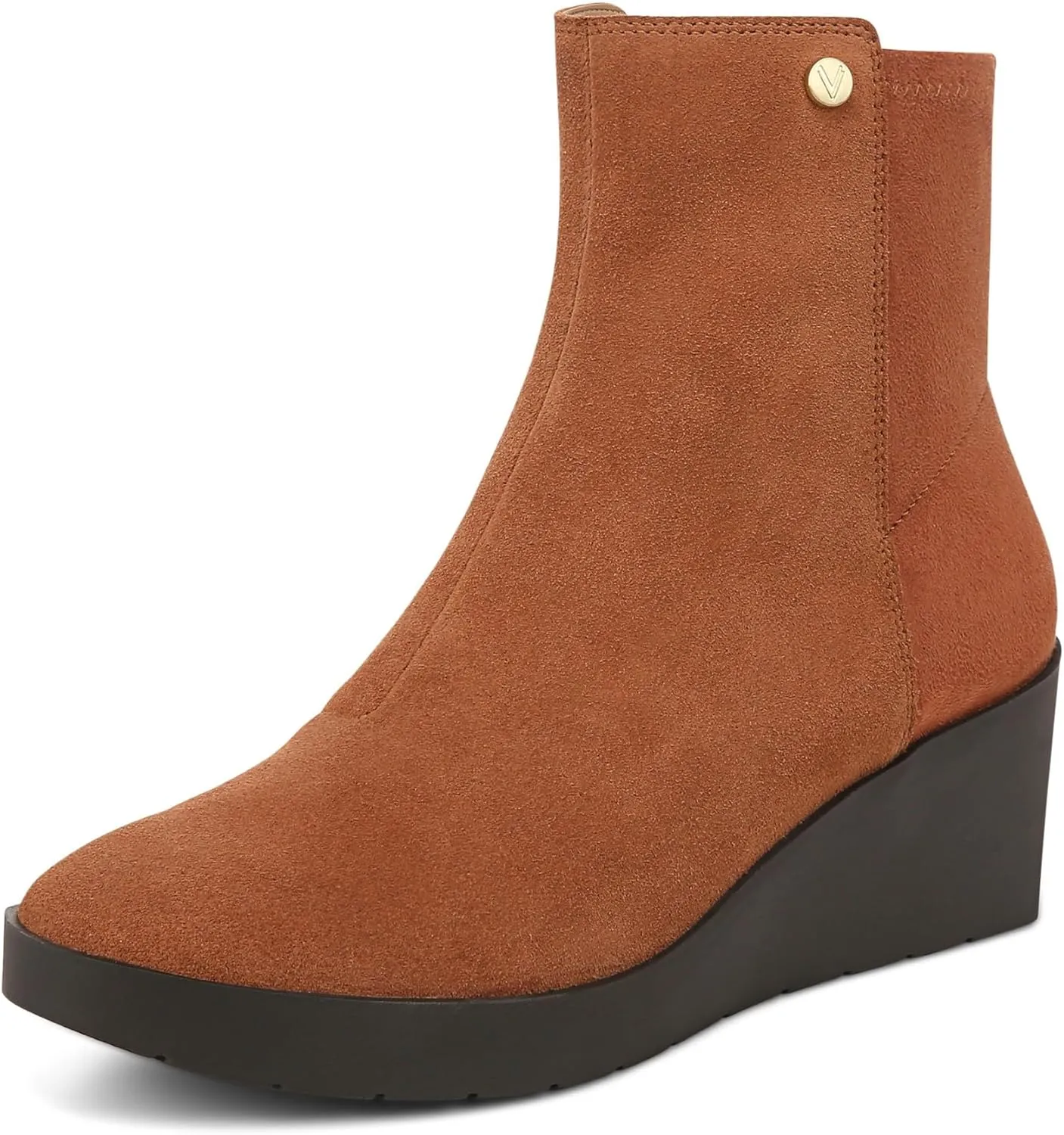 Vionic Women's Wedge Ankle Boots Skylar- Comfortable Bootoes& Supportive Walking Shoes with Built-in Arch Support
