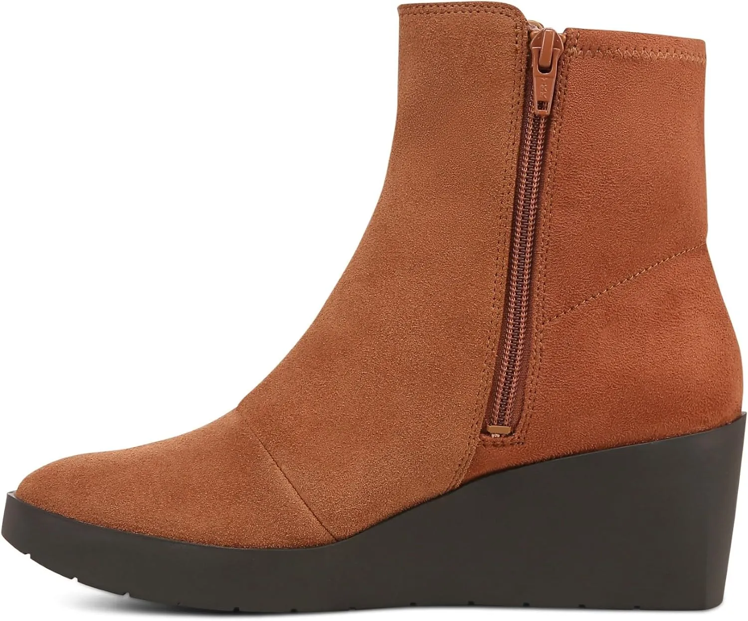 Vionic Women's Wedge Ankle Boots Skylar- Comfortable Bootoes& Supportive Walking Shoes with Built-in Arch Support