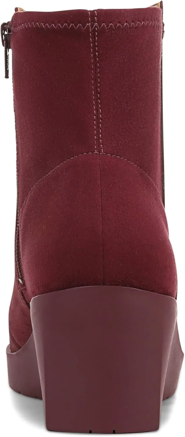 Vionic Women's Wedge Ankle Boots Skylar- Comfortable Bootoes& Supportive Walking Shoes with Built-in Arch Support
