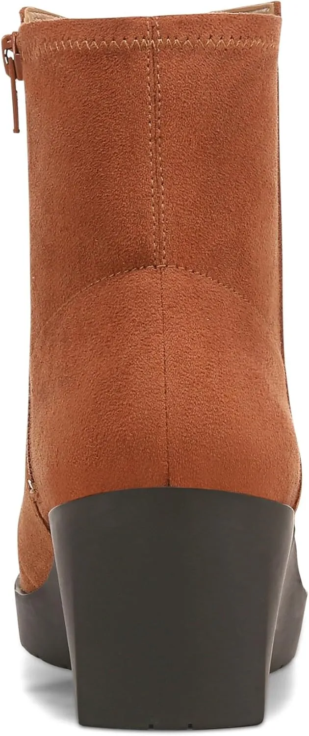 Vionic Women's Wedge Ankle Boots Skylar- Comfortable Bootoes& Supportive Walking Shoes with Built-in Arch Support