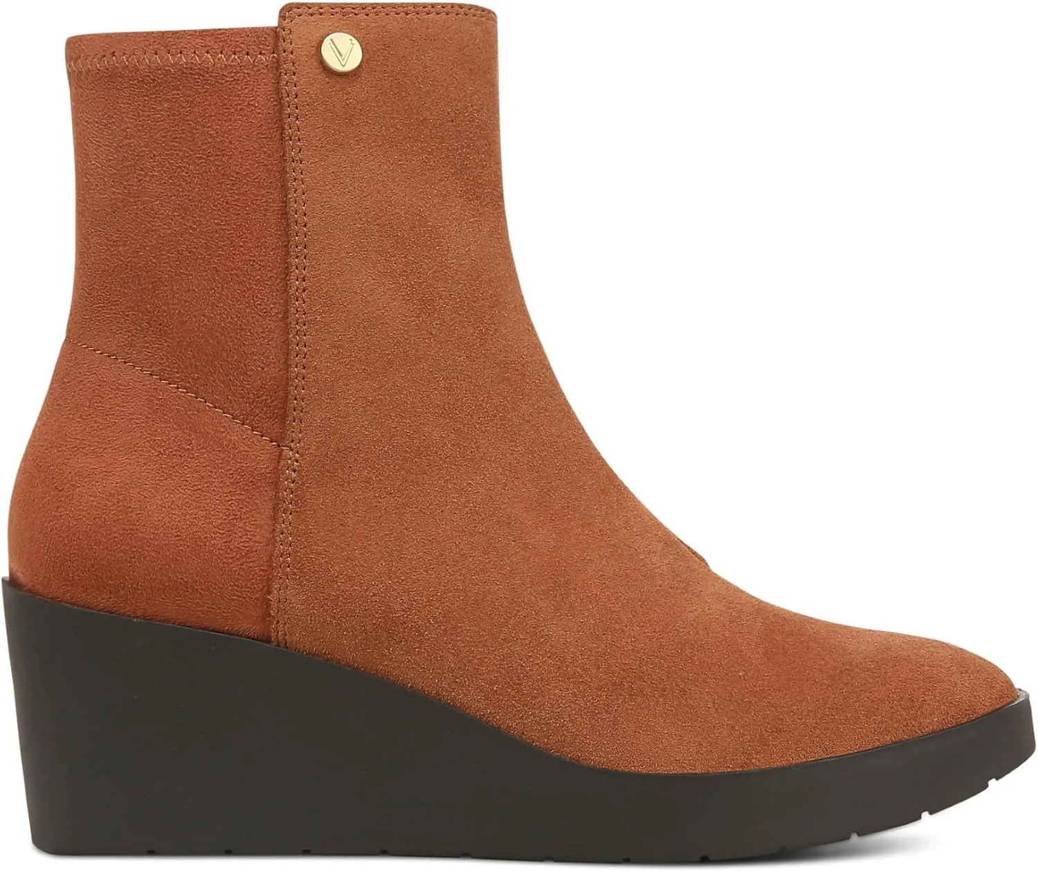 Vionic Women's Wedge Ankle Boots Skylar- Comfortable Bootoes& Supportive Walking Shoes with Built-in Arch Support