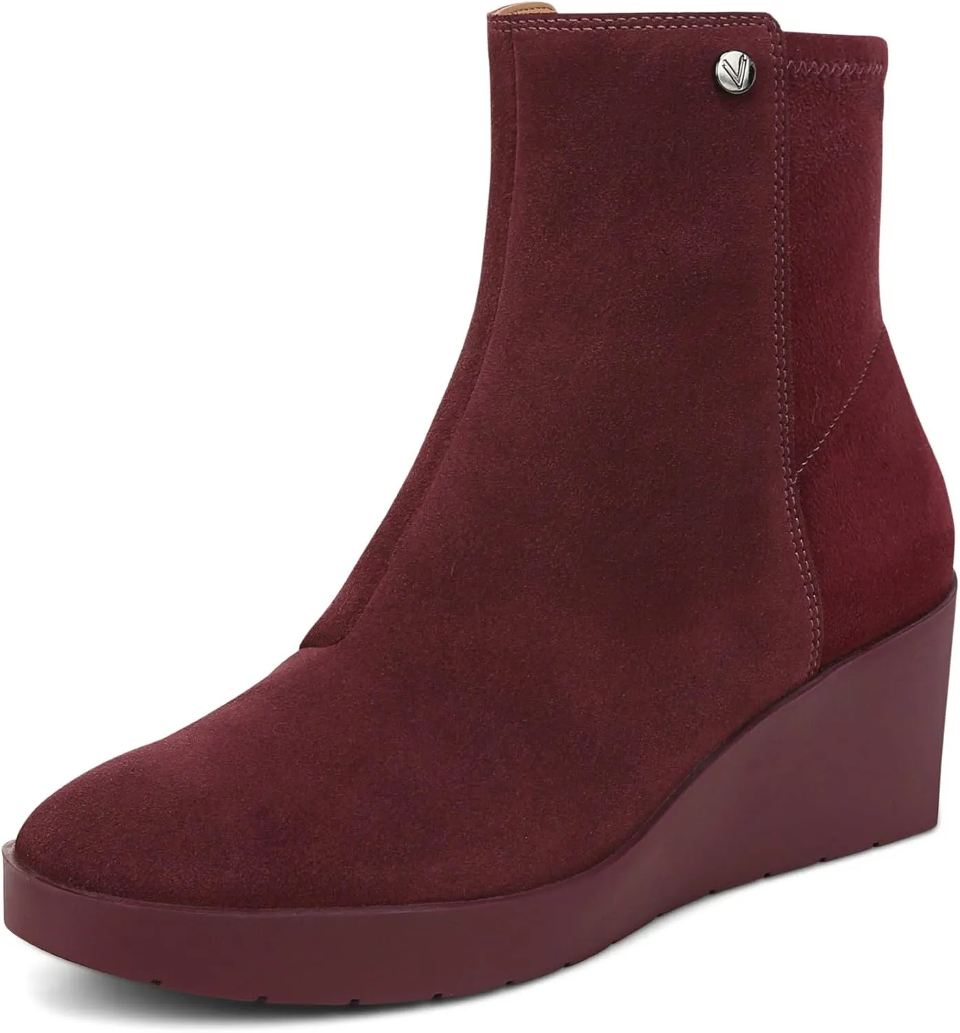 Vionic Women's Wedge Ankle Boots Skylar- Comfortable Bootoes& Supportive Walking Shoes with Built-in Arch Support
