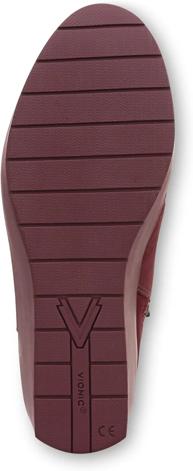 Vionic Women's Wedge Ankle Boots Skylar- Comfortable Bootoes& Supportive Walking Shoes with Built-in Arch Support