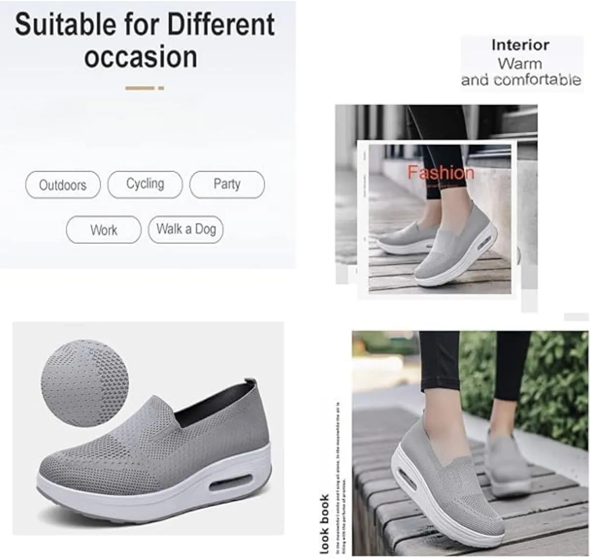 Vogany Shoes Orthopedic Sneakers Women, Women's Orthopedic Sneakers with Arch Support Breathable Mesh Platform Sneakers