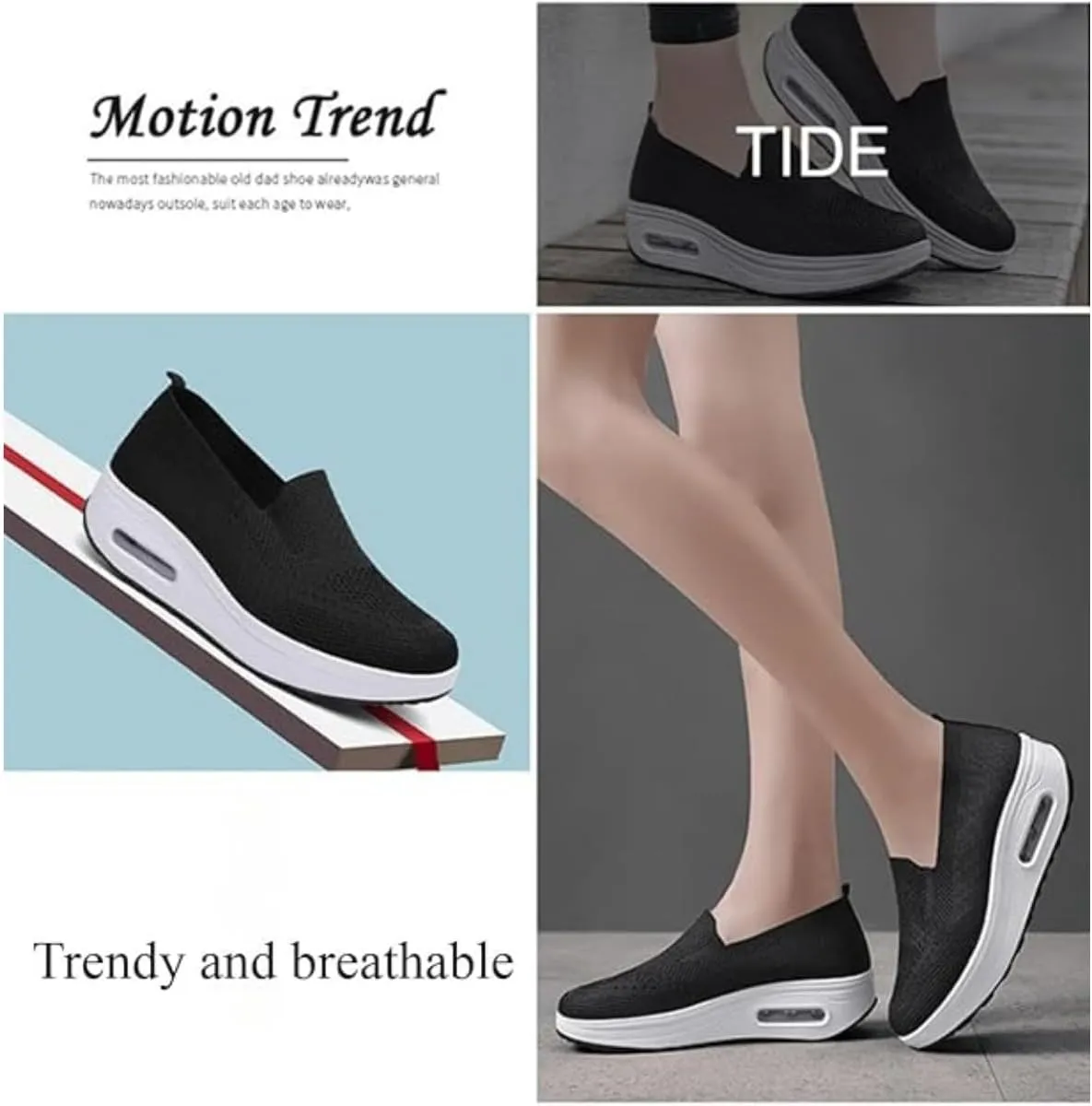 Vogany Shoes Orthopedic Sneakers Women, Women's Orthopedic Sneakers with Arch Support Breathable Mesh Platform Sneakers