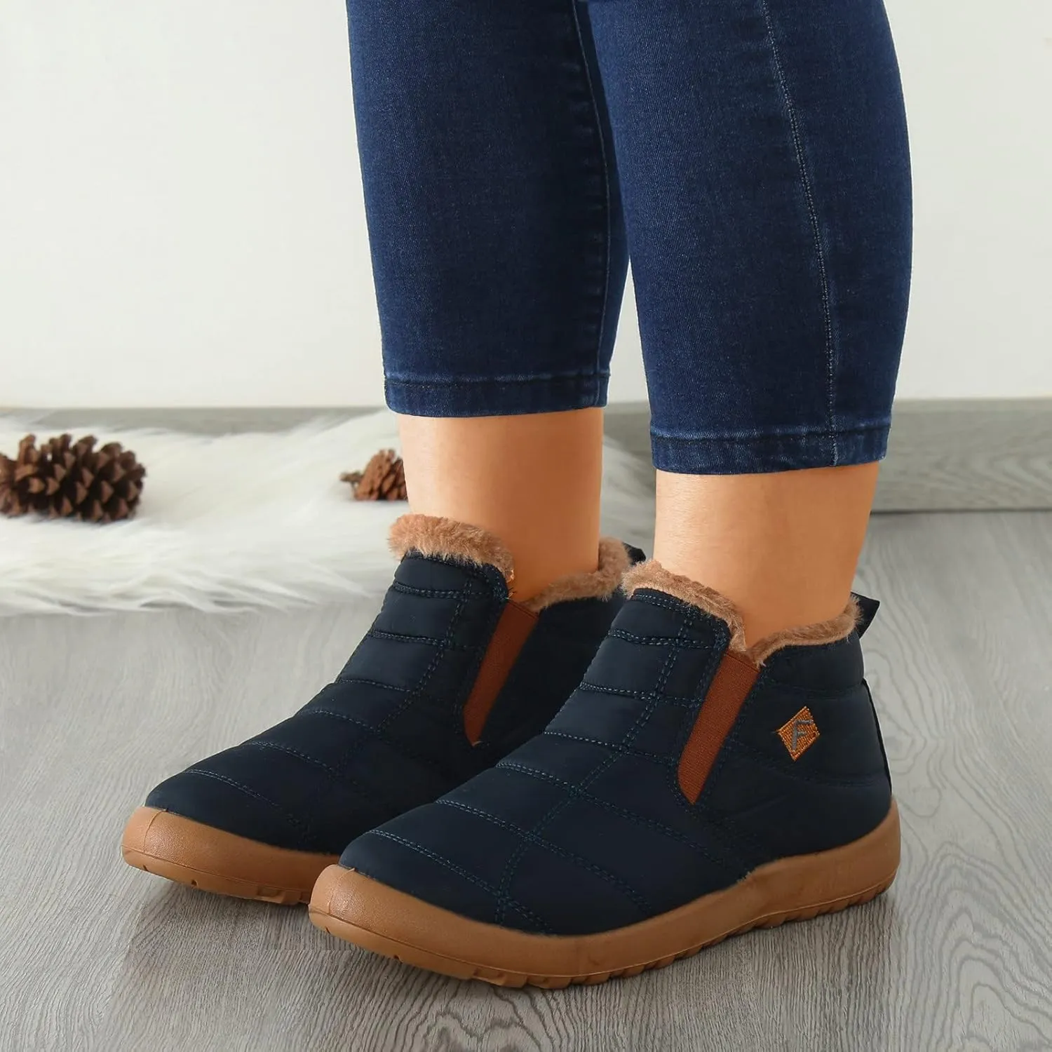 Winter Boots for Women Waterproof Snow Non Slip Women Snow Boots Wide Calf Knee High Winter Boots for Women Non Slip Women Winter Boots Size 8w Botas Para El FrO De Mujer Elegantes