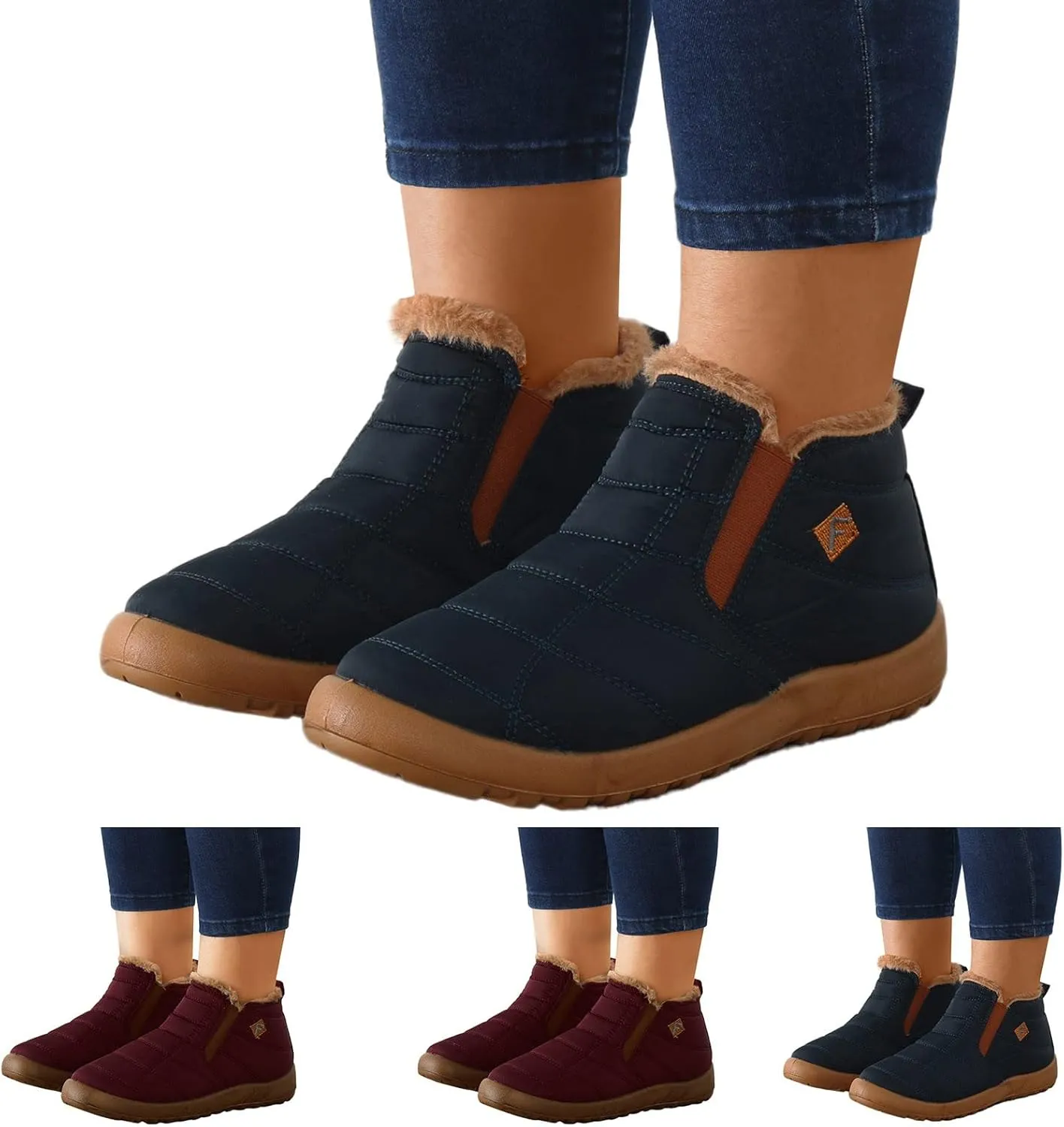 Winter Boots for Women Waterproof Snow Non Slip Women Snow Boots Wide Calf Knee High Winter Boots for Women Non Slip Women Winter Boots Size 8w Botas Para El FrO De Mujer Elegantes